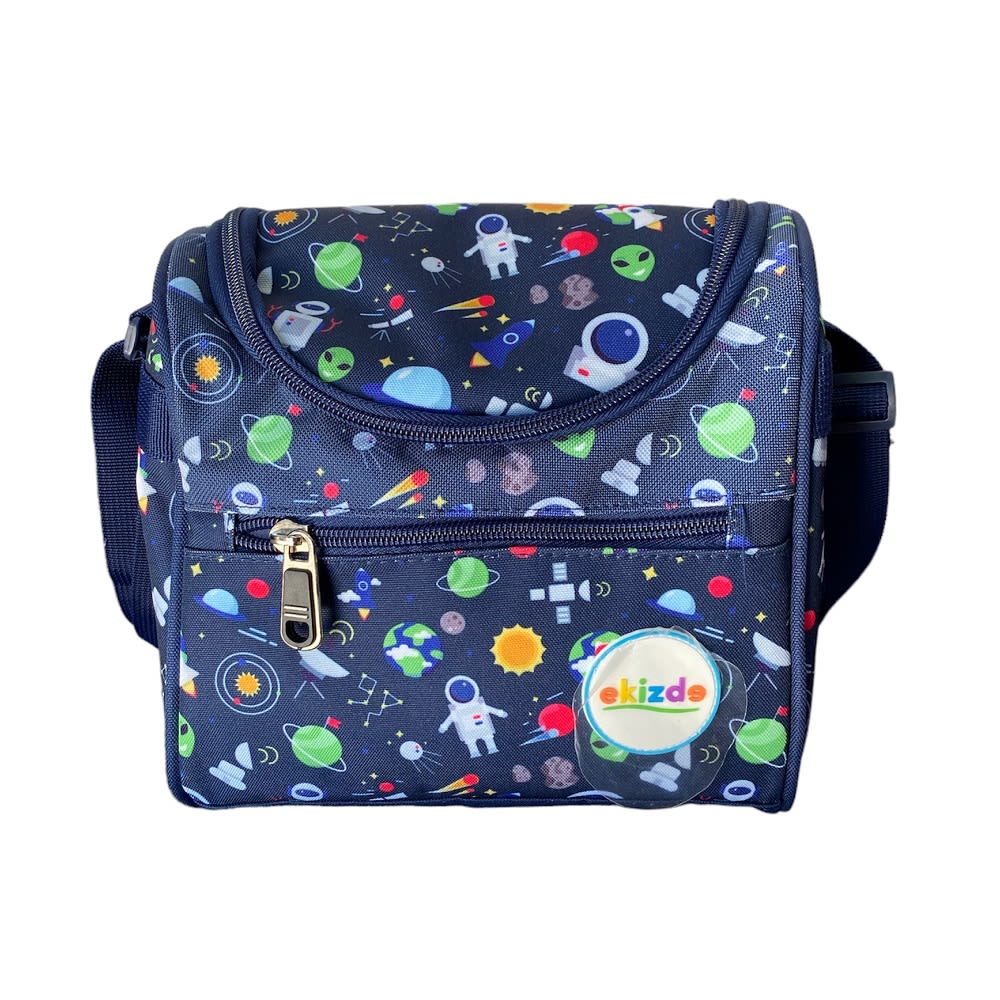 MOCHILA ESCOLAR ESPACIAL EKIZDE REFORZADA: PACK 3 PIEZAS CON LONCHERA Y ESTUCHE3