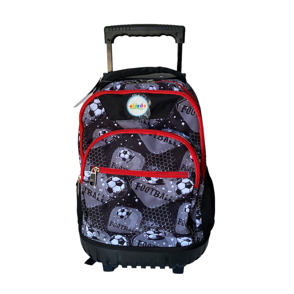MOCHILA ESCOLAR FUTBOL EKIZDE REFORZADA: PACK 3 PIEZAS CON LONCHERA Y ESTUCHE2