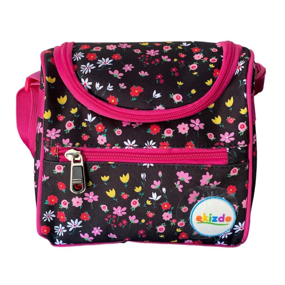 MOCHILA ESCOLAR FLORES EKIZDE REFORZADA: PACK 3 PIEZAS CON LONCHERA Y ESTUCHE3