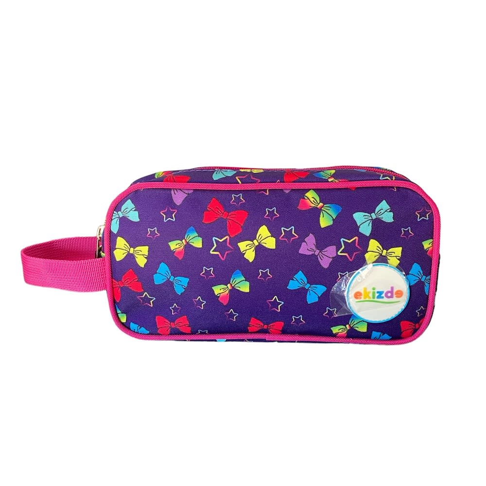 MOCHILA ESCOLAR LISTONES EKIZDE REFORZADA: PACK 3 PIEZAS CON LONCHERA Y ESTUCHE4