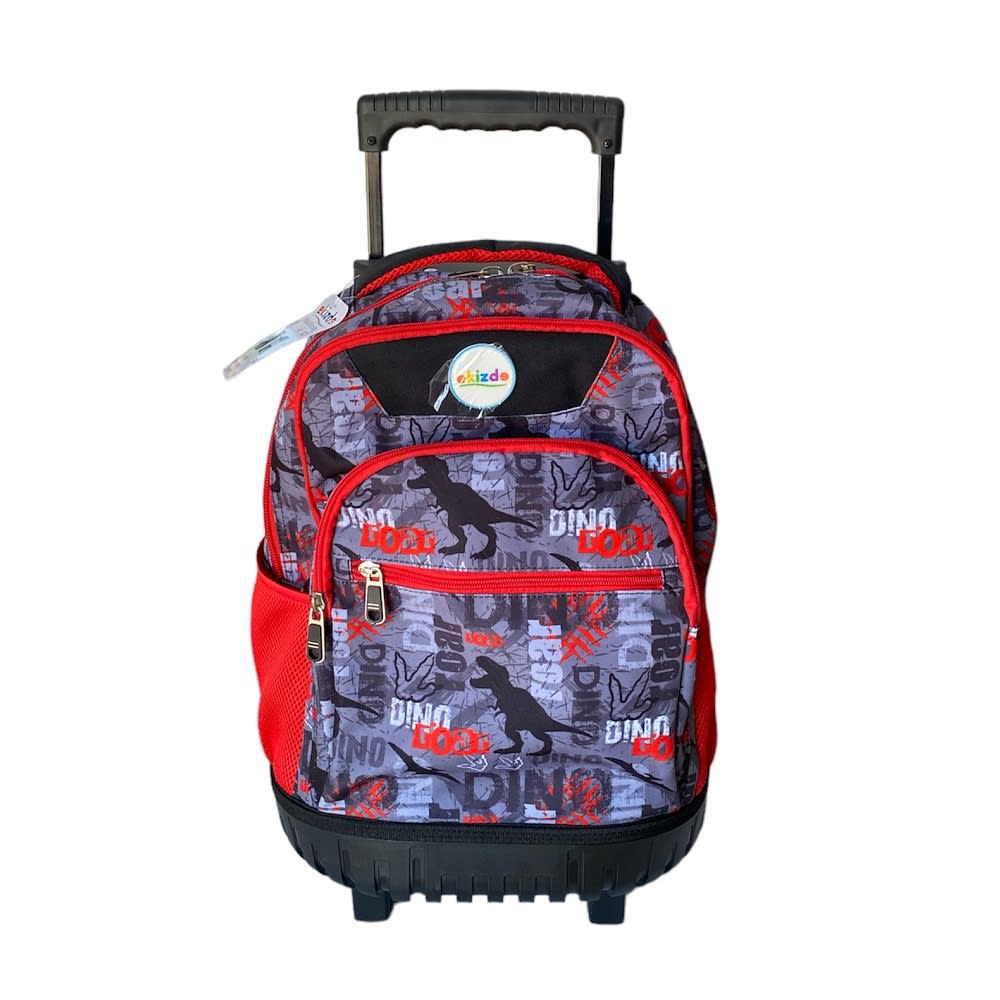 MOCHILA ESCOLAR DINOSAURIO EKIZDE REFORZADA: PACK 3 PIEZAS CON LONCHERA Y ESTUCHE2