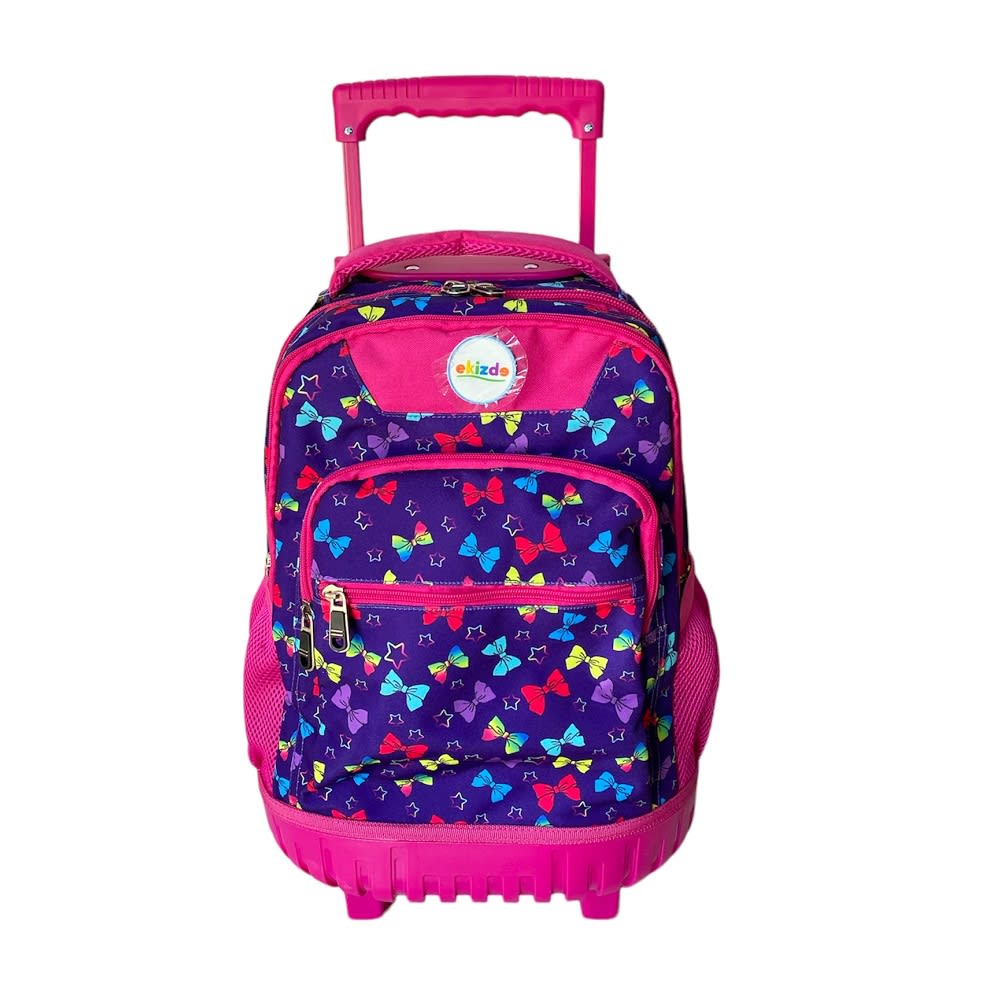 MOCHILA ESCOLAR LISTONES EKIZDE REFORZADA: PACK 3 PIEZAS CON LONCHERA Y ESTUCHE2