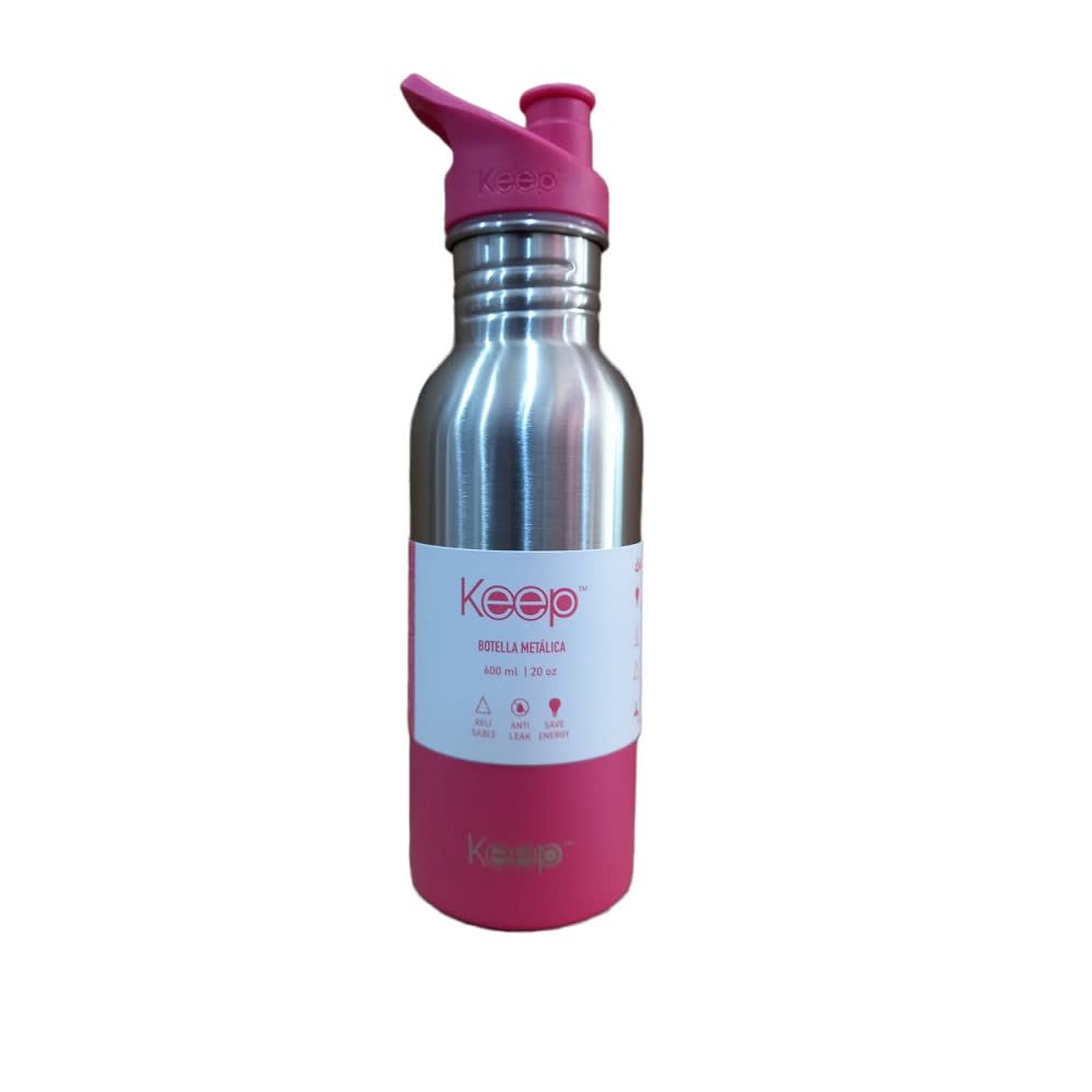 BOTELLA METALICA 600ML KEEP FUCSIA1