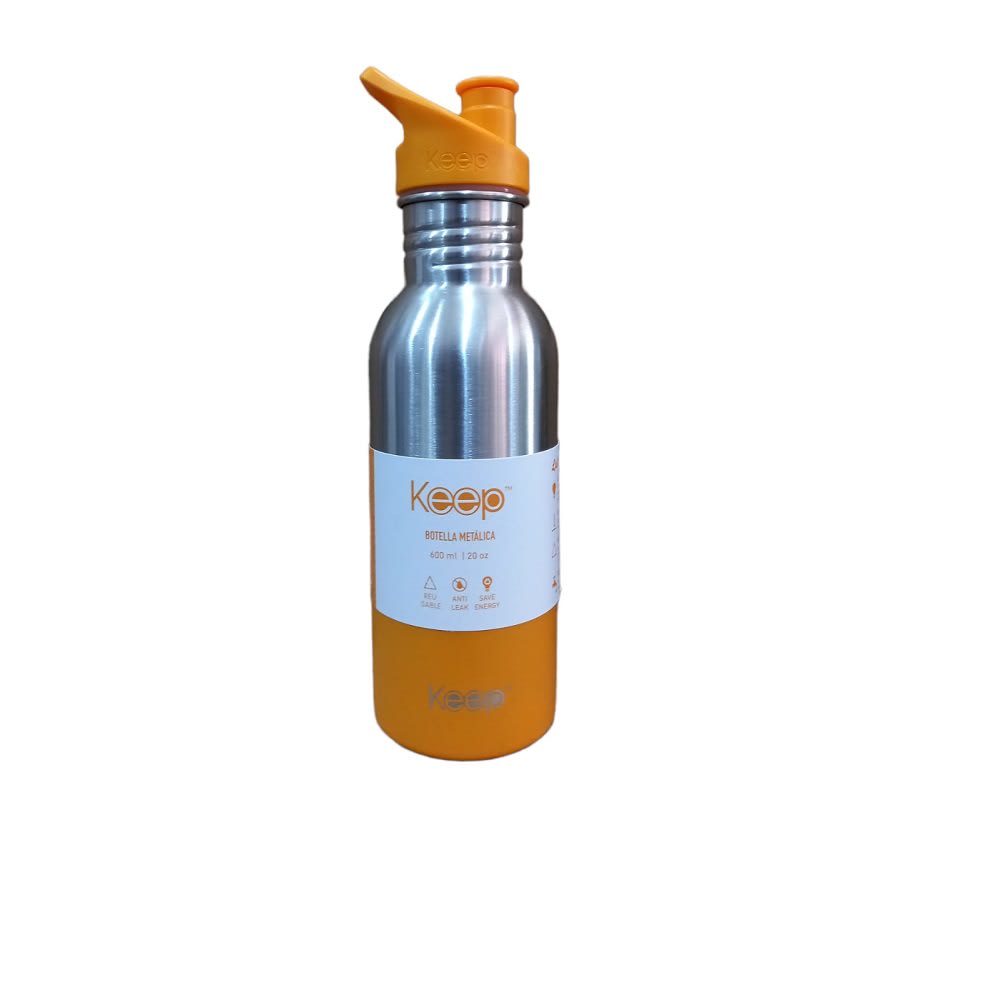 BOTELLA METALICA 600ML KEEP AMARILLO1