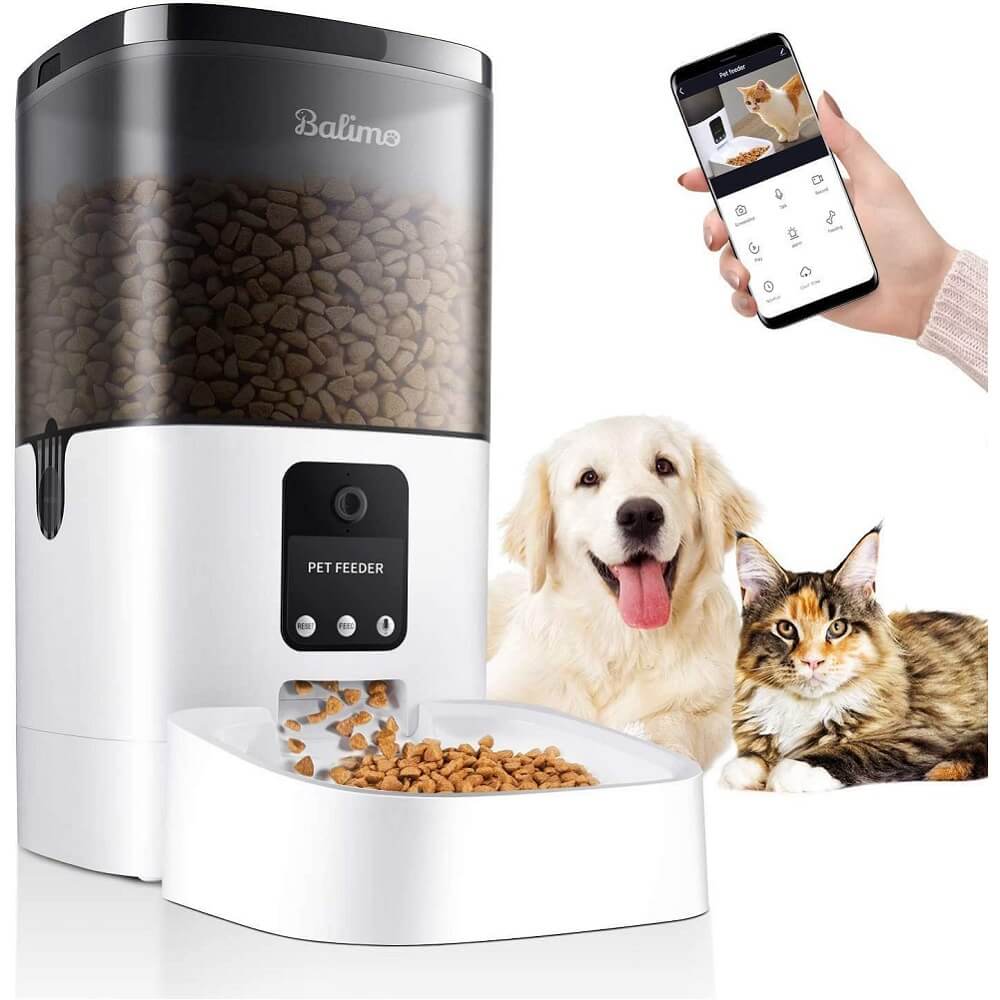 Dosificador Alimento mascota con cámara1