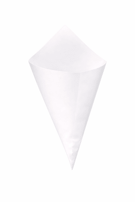 CONO PAPAS MEDIANO BLANCO 19,5 x 10,5 (Paquete x 100)