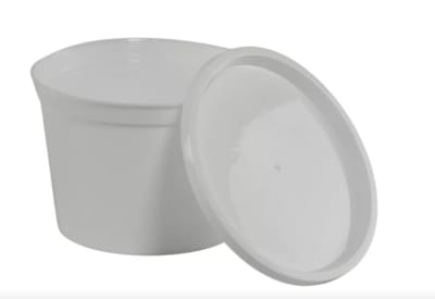 POTE     500  CC       BLANCO                REDONDO       CON TAPA(Paquete x10)