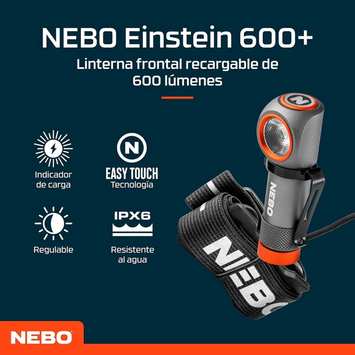 LINTERNA NEBO EINSTEIN 600LUM2