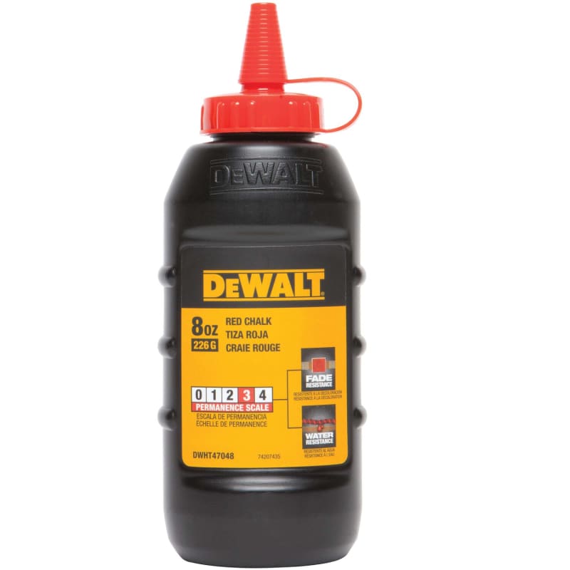 Tiza Roja 226 g Escala de Permanencia 3 DEWALT DWHT47048L1