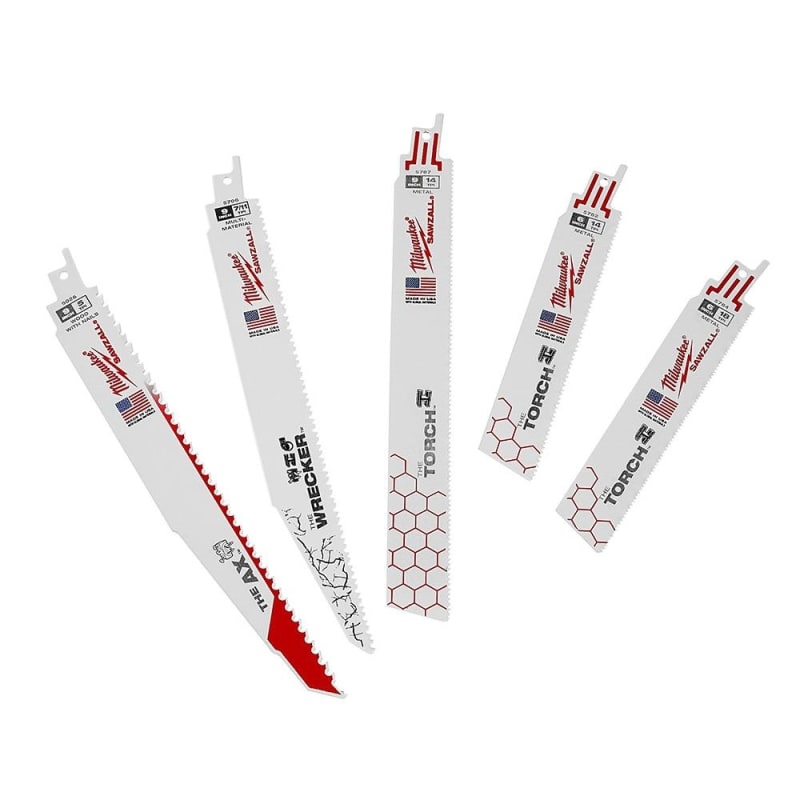 Juego de hojas de demolición Sawzall 5 piezas MILWAUKEE 49-22-11053