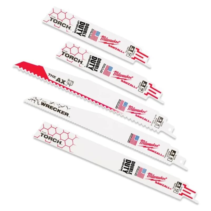 Juego de hojas de demolición Sawzall 5 piezas MILWAUKEE 49-22-11052