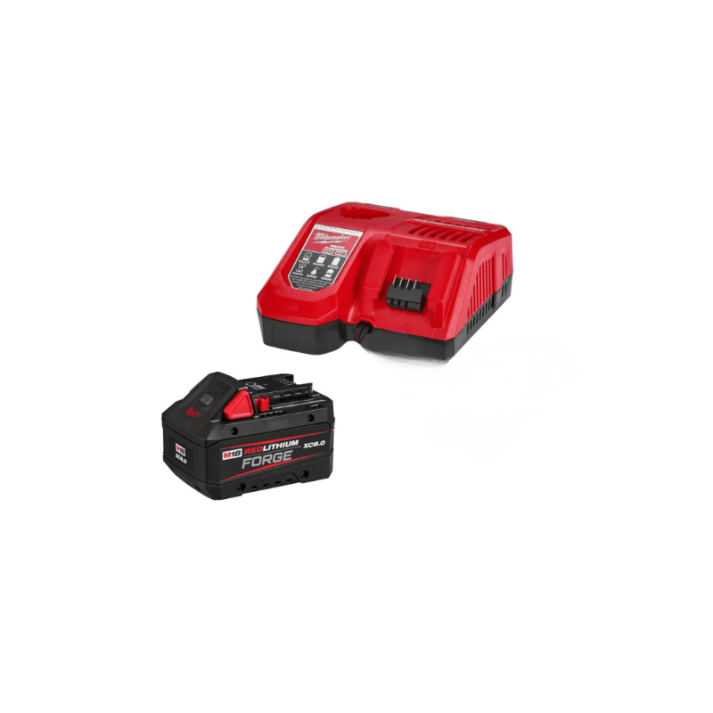 Kit Bateria Forge XC8.0 mas Cargador Rápido M18 REDLITHIUM MILWAUKEE 48-59-18811