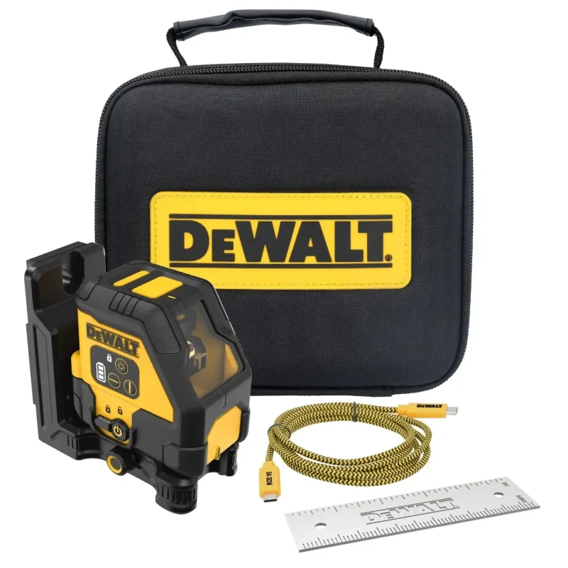 Nivel Láser de Líneas Cruzadas Rojo Recargable USB-C DEWALT DCLE14201RB1