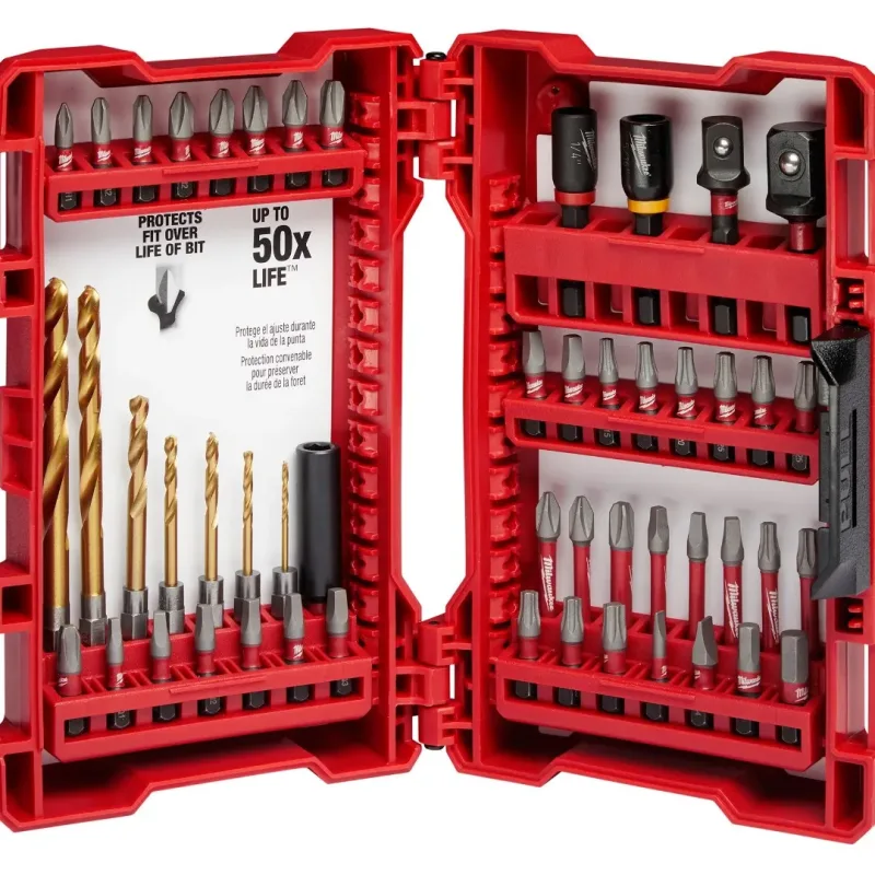 Set Taladrar y Atornillar SHOCKWAVE Impact Duty 50 Piezas MILWAUKEE 48-32-40131