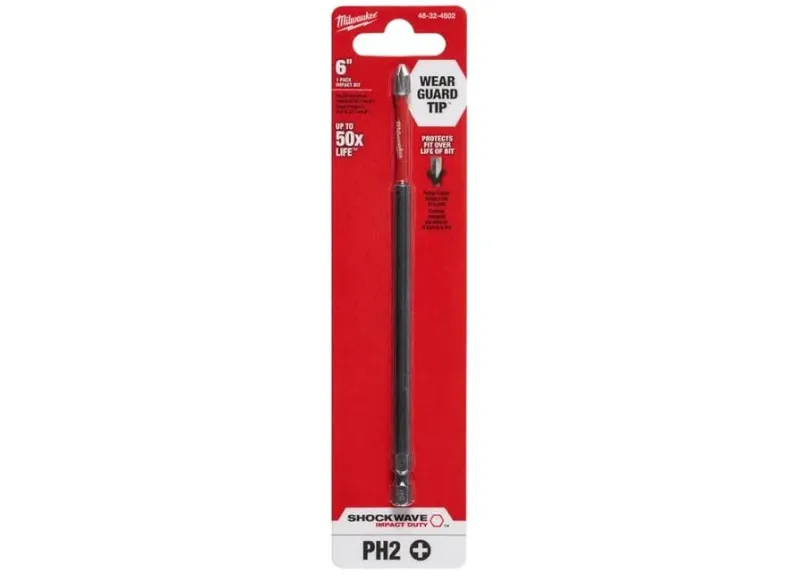 Punta De Impacto Phillips #2 6 Pulgadas MILWAUKEE 48-32-48021