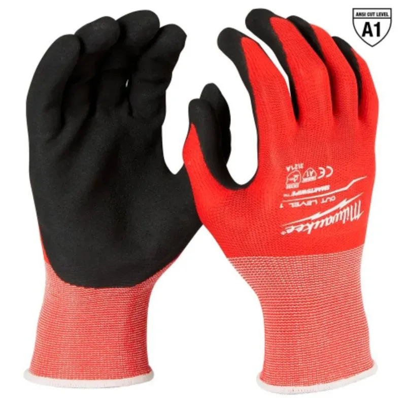 Guantes Bañados en Nitrilo Anticorte Nivel A1 Talla M MILWAUKEE 48-22-8901B1