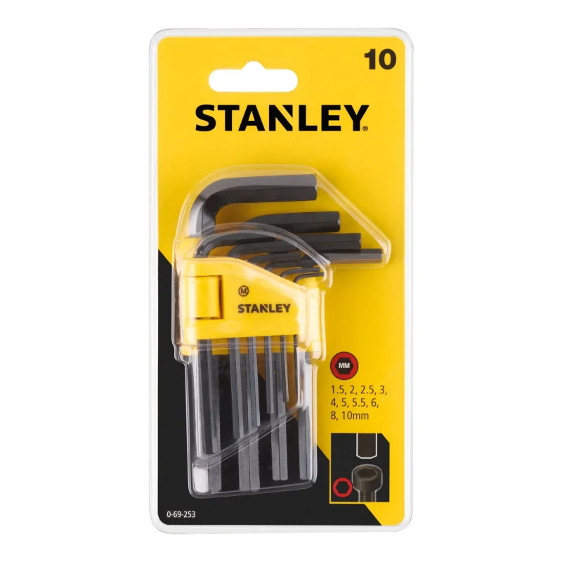 Juego De Llaves Hexagonales Mm 10 Piezas STANLEY 69-2531