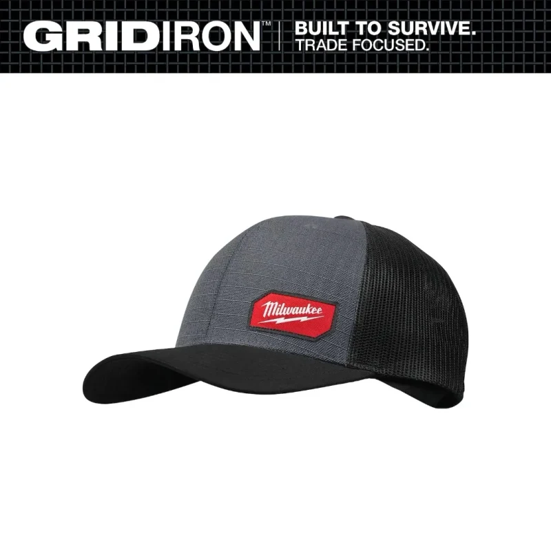 Gorra de Camionero con Cierre Trasero a Presión GRIDIRON Gris MILWAUKEE 505G1