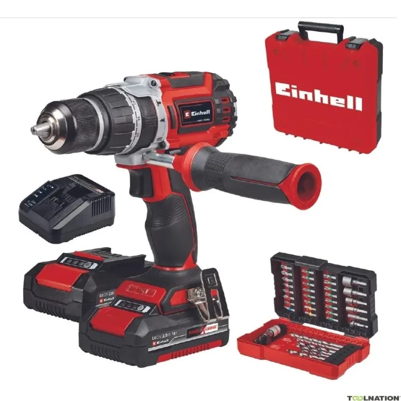 Kit De Taladro Atornillador Y Percutor De 13 mm Inalámbrico 18v EINHELL Tp-cd 1860 Li-i Bl +39 2X2.01