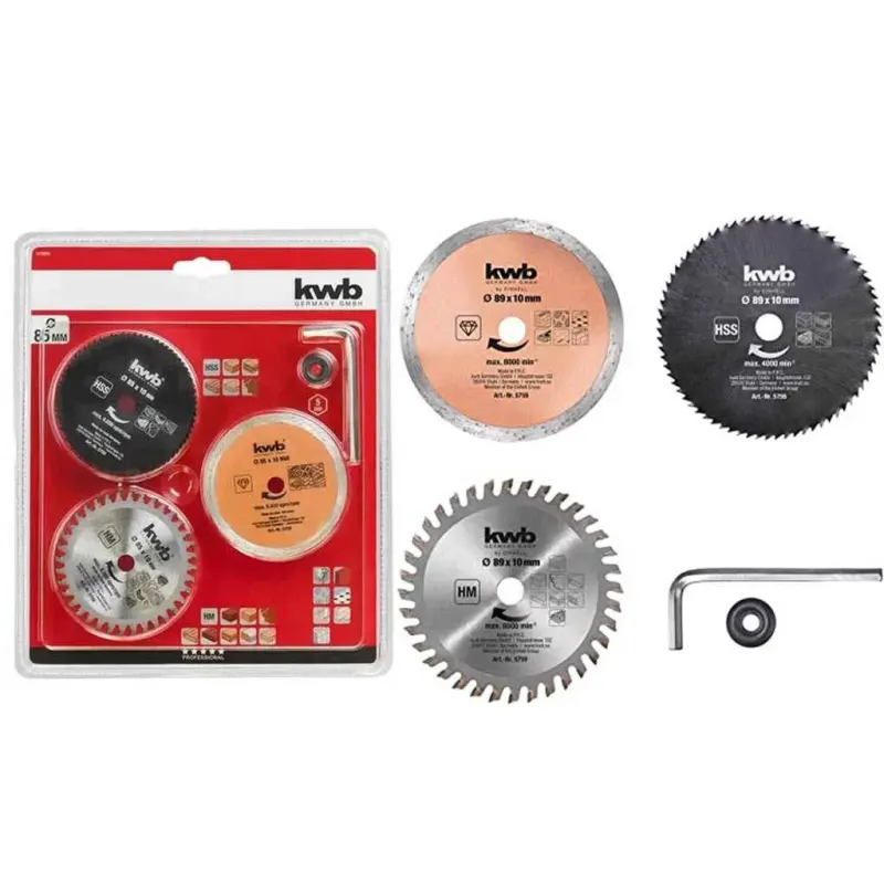 Kit Discos De 89 mm Para Mini Sierra Circular 3pz KWB 495759151