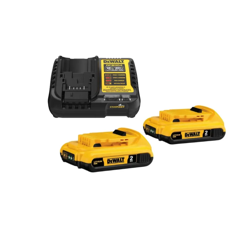 Paquete de 2 baterías de 2.0Ah y cargador DEWALT DCB203C2-B21