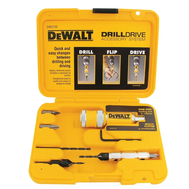 Set Avellanador Y Atornillar 8 Piezas DEWALT DW27301