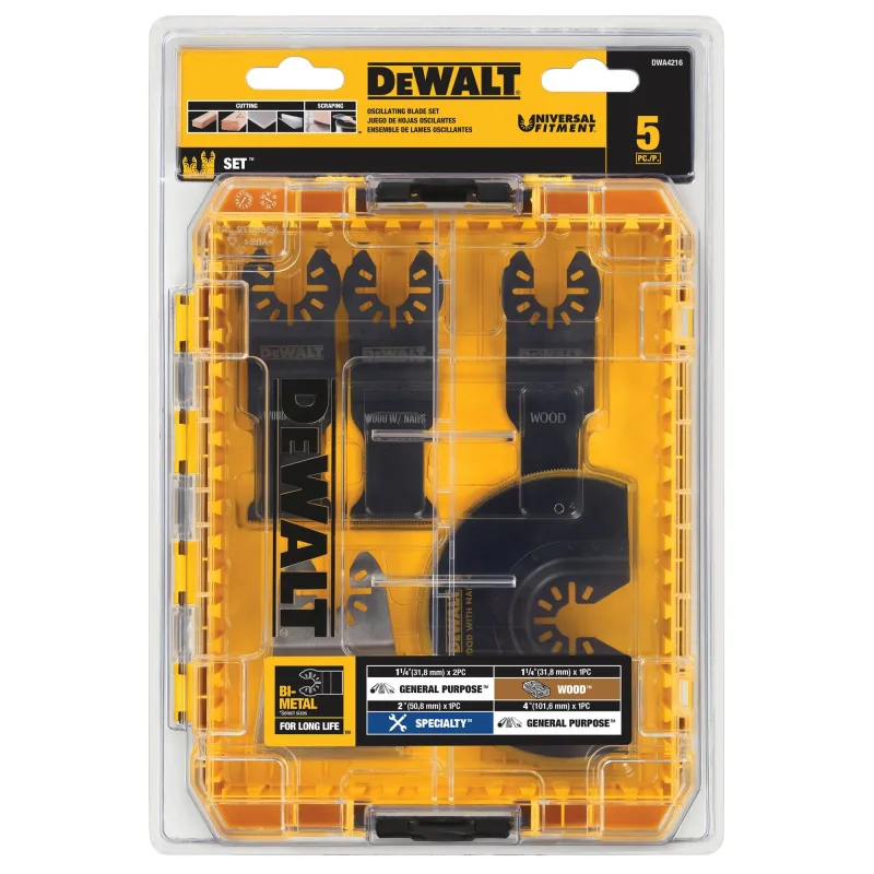 Kit de Accesorios Oscilantes 5 Piezas DEWALT DWA42161