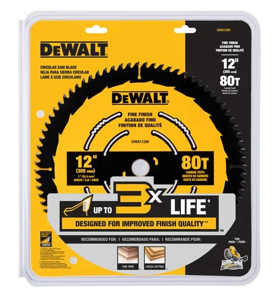 Disco Sierra DEWALT 12 X 80 Dientes DWA112801