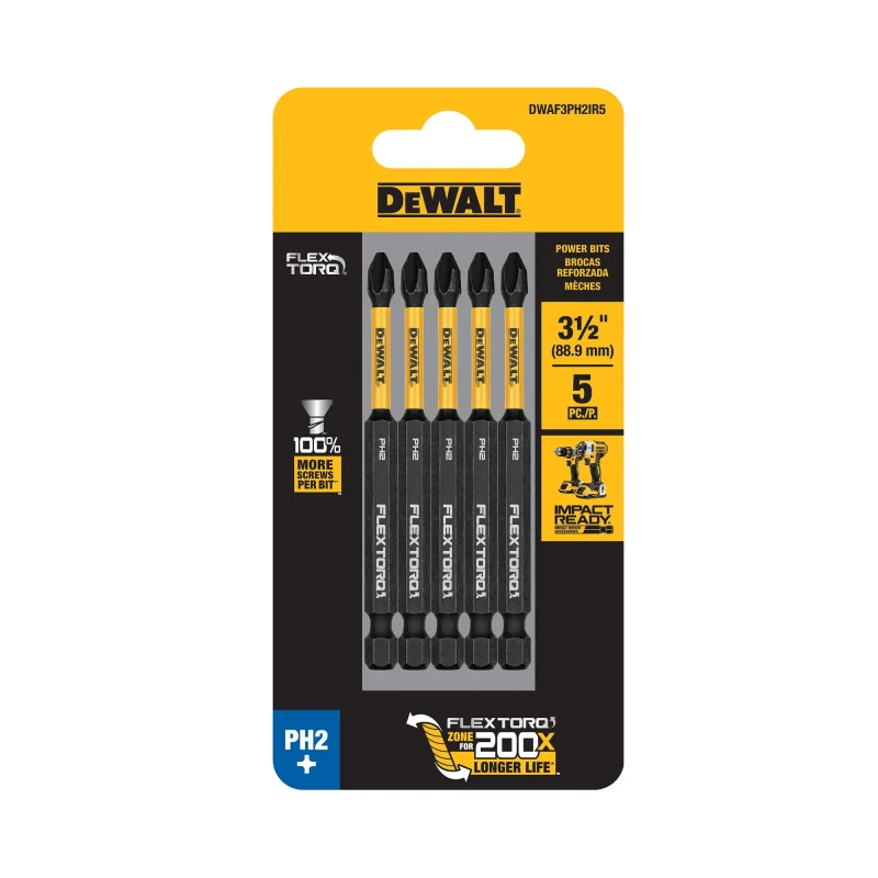 Set De 5 Puntas De Impacto PH2 De 3 1/2