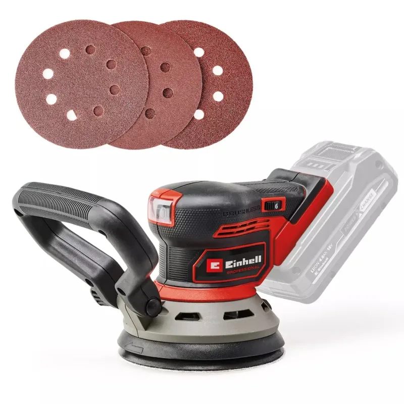 Lijadora Rotorbital Inalámbrica 125mm 6.000-24.000 RPM Brushless 18V Power X-Change EINHELL 44620201
