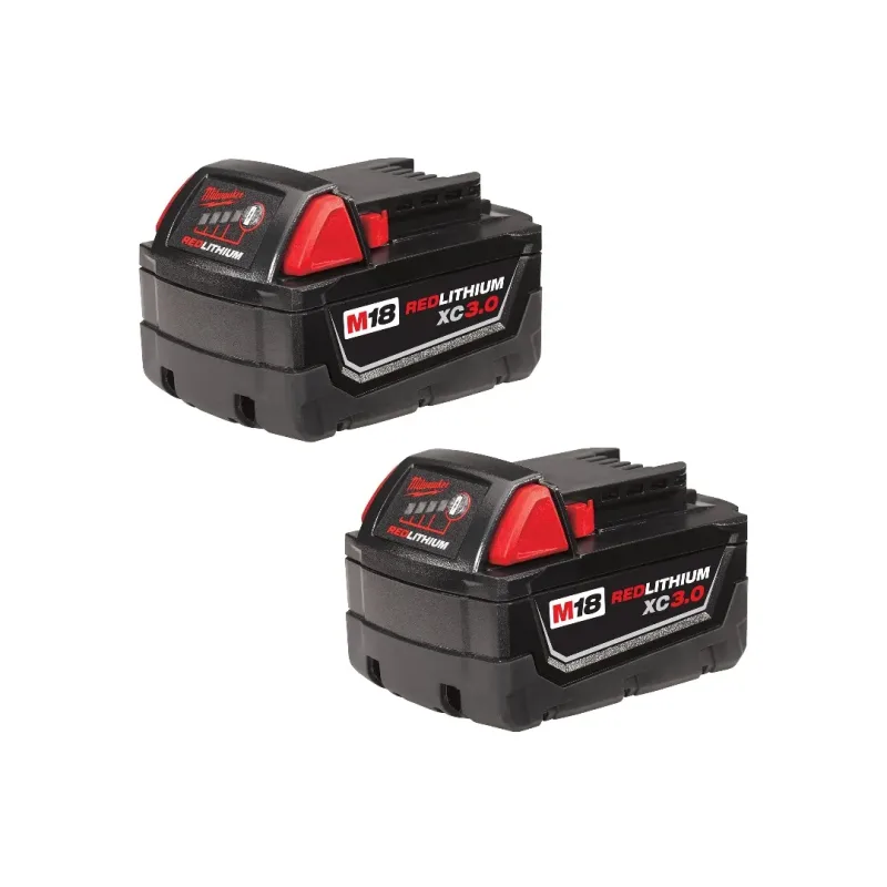 Pack 2 Baterías REDLITHIUM XC 3.0 Ah 18V M18 MILWAUKEE 48-11-18221