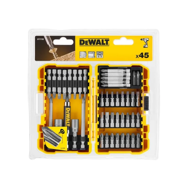Set de Puntas para Atornillar 45 Piezas Tough Case DEWALT DT71702-QZ1