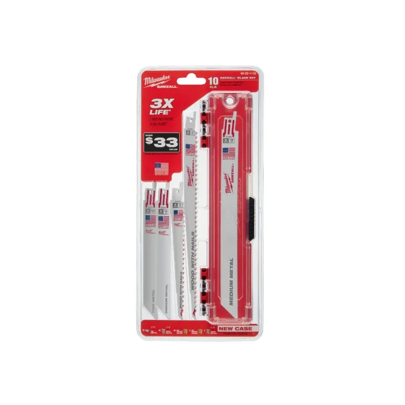 Set de Hojas SAWZALL® Uso General 10 Piezas Bi-Metal MILWAUKEE 49-22-11101
