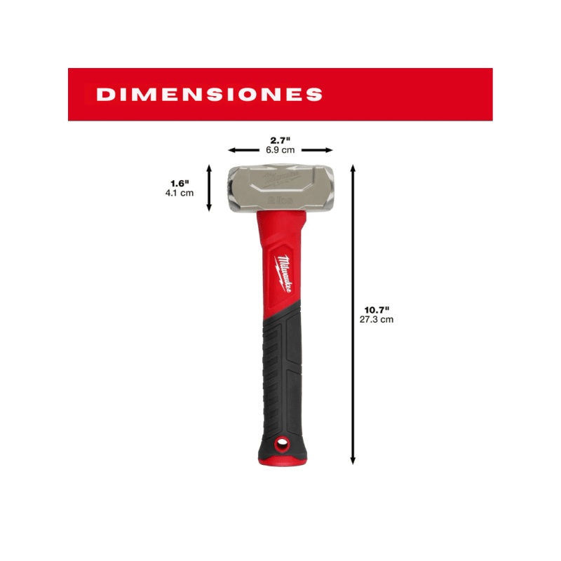 Combo Martillo de 2 lb fibra de vidrio MILWAUKEE 48-22-93112
