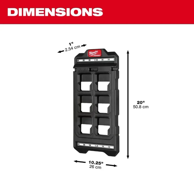 Placa Mural Compacta PACKOUT MILWAUKEE 48-22-84962