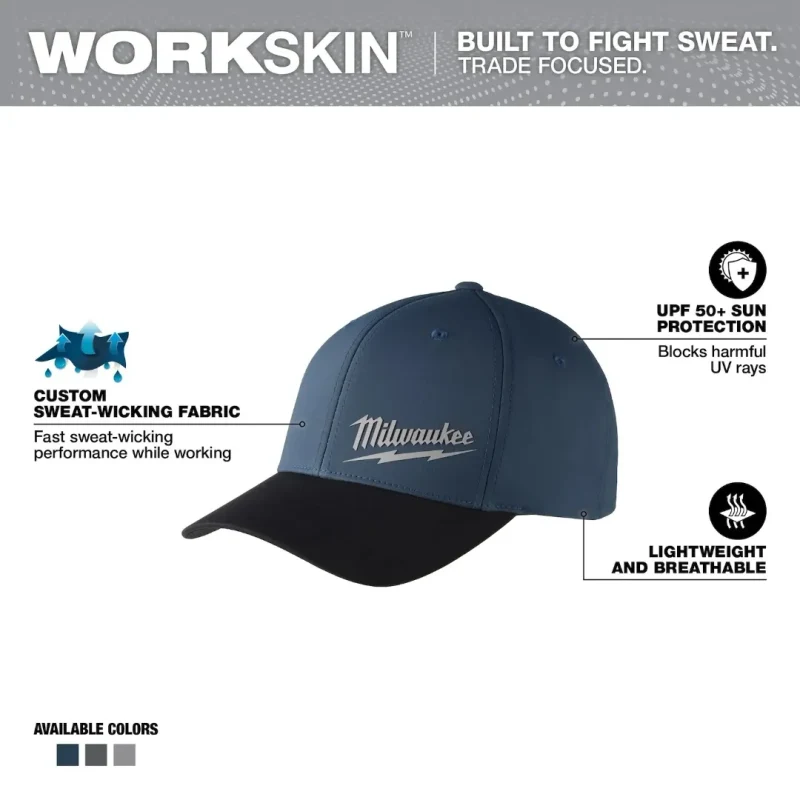 Gorro WORKSKIN Performance Fitted Talla S/M Azul MILWAUKEE 507BL-SM2
