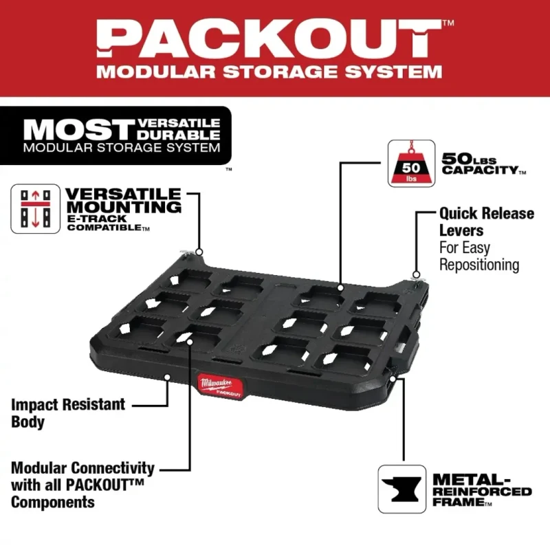 Repisa para E-Track PACKOUT MILWAUKEE 48-22-84812