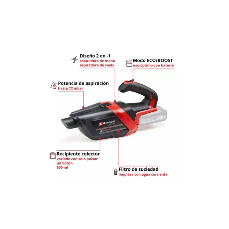 Kit De Aspiradora Inalámbrica Mas Batería 18v 2.5ah Y Cargador Power X-change EINHELL 4512092