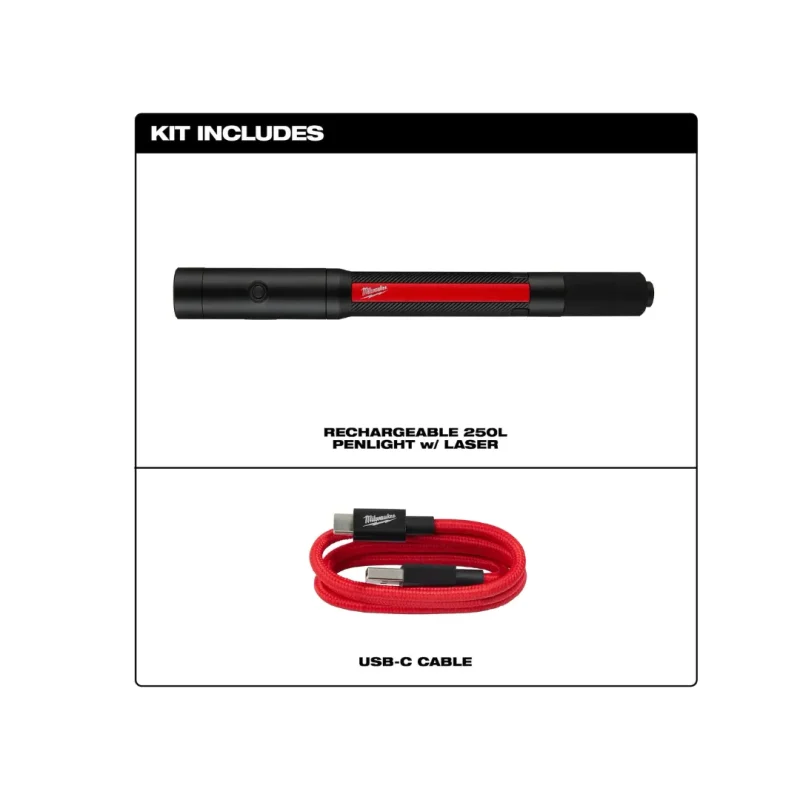 Linterna Recargable de 250L con Láser MILWAUKEE 2010R2