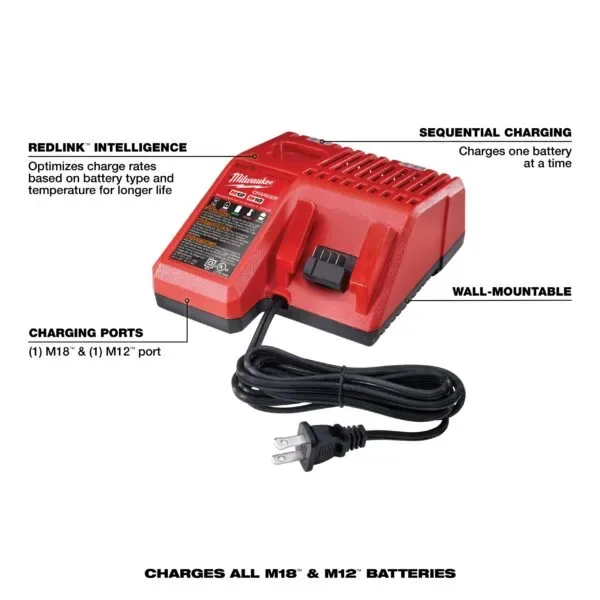 Cargador De Batería M12/m18 MILWAUKEE 48-19592