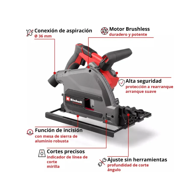 Sierra De Inmersión 165 mm 18 V BL Power X-Change EINHELL 43314002