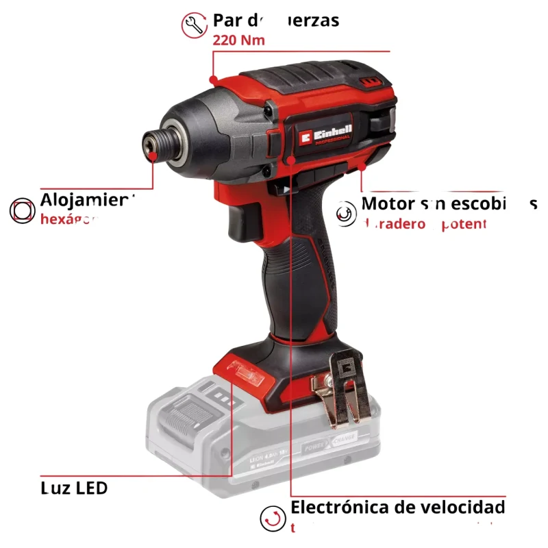 Atornillador De Impacto Inalámbrico 18v EINHELL 45100853