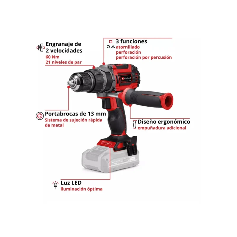 Taladro Percutor 13 mm 18 V BL EINHELL 45142052