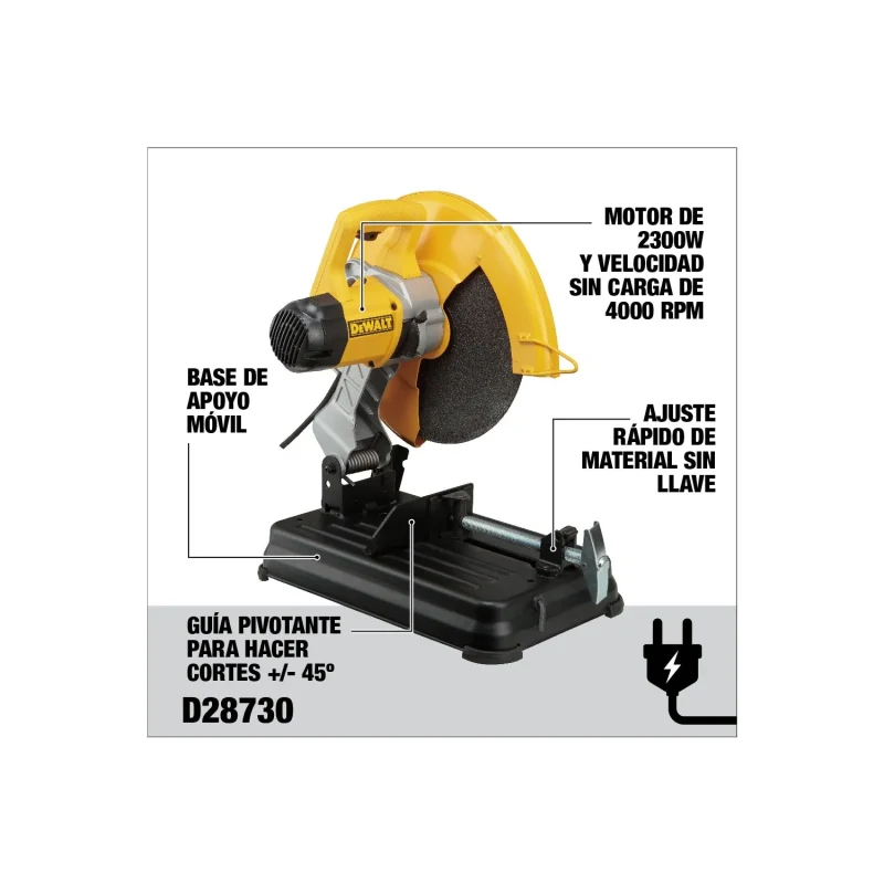 Tronzadora 2300w Eléctrica 220v DEWALT D28730-B21