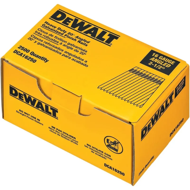Caja De 2500 Clavos Reforzados 2-1/2 16ga DEWALT DCA162501