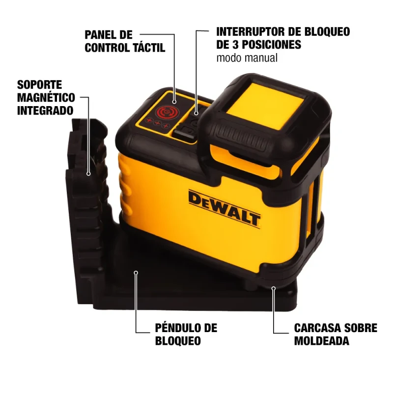 Nivel Láser De Línea Cruzada 360 Grados Luz Verde DEWALT DW03601CG2