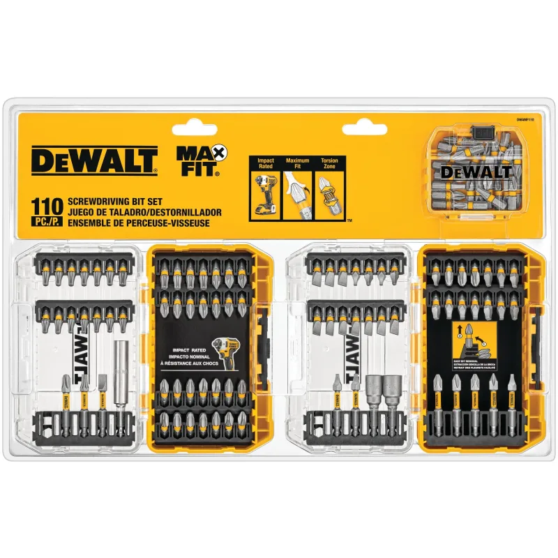 Set Atornillar 110 Piezas Maxfit DEWALT DWAMF1102