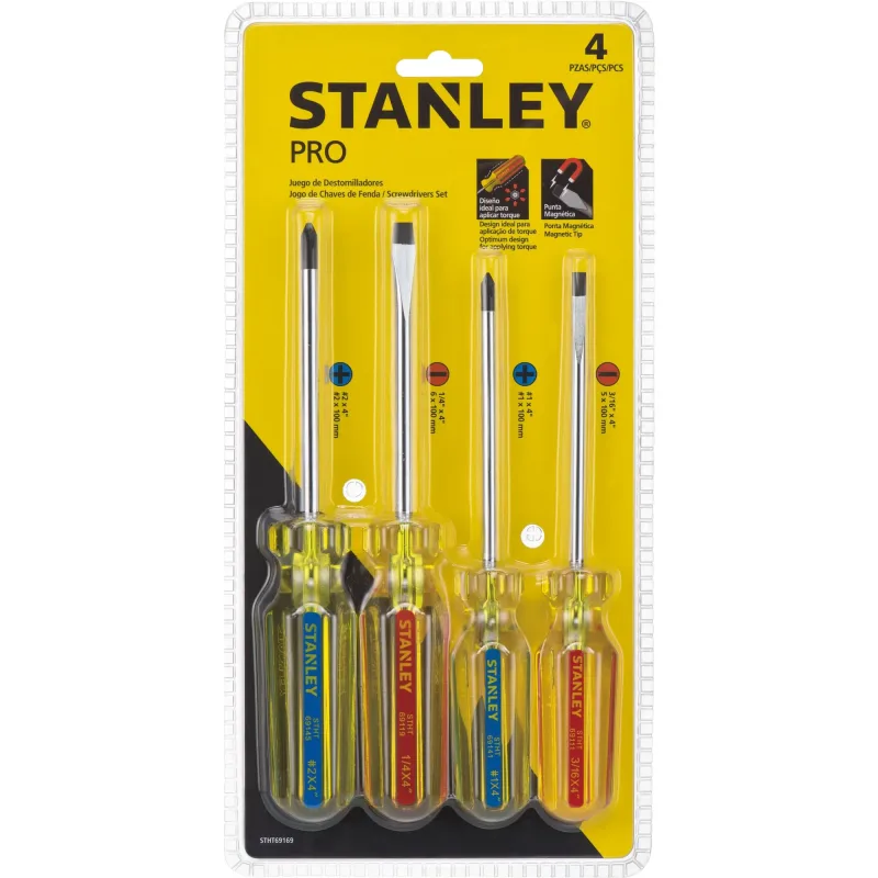 Set De 4 Destornilladores Pro STANLEY X 4 Unidades STANLEY STHT691691