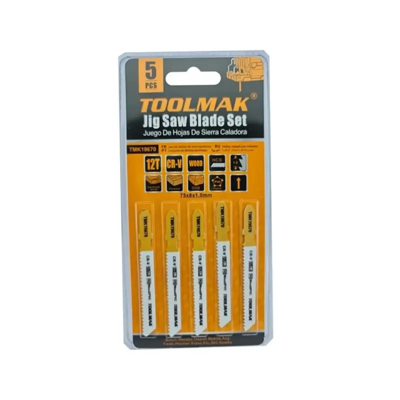 Hoja Caladora 5 Pcs 12t Para Madera Toolmak TMK196701