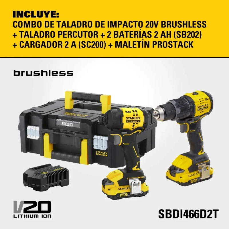 Kit Taladro Percutor 13mm + Atornillador de Impacto 1/4